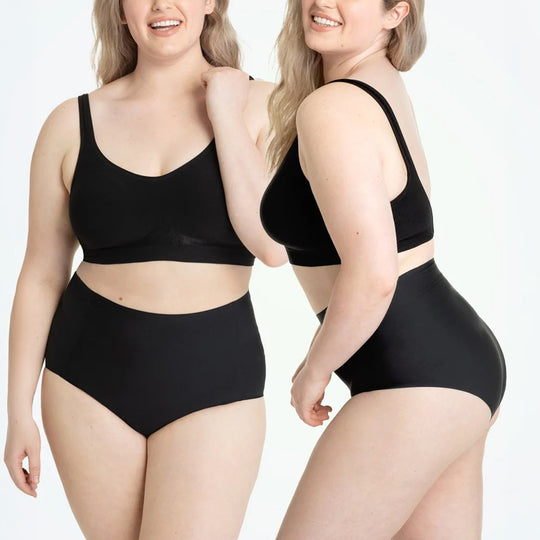 2-Pack Seamless Stretch Mid-Waist Brief - Black banner