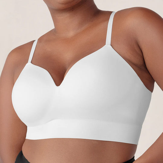 Supportive Comfort Wireless Shaping Bra - White banner