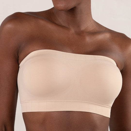 Convertible Strapless Bandeau Bra - Chai banner