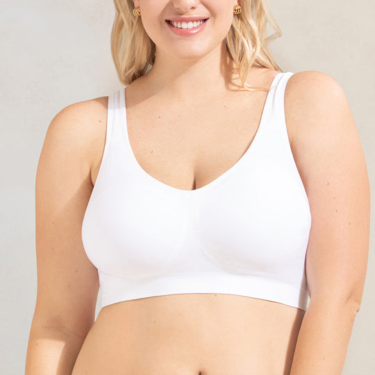 Daily Comfort Wireless Shaper Bra - White banner